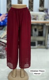MB Mamaji Chikankari Work Loose Fit Palazzo Wholesale Shop In Surat 
